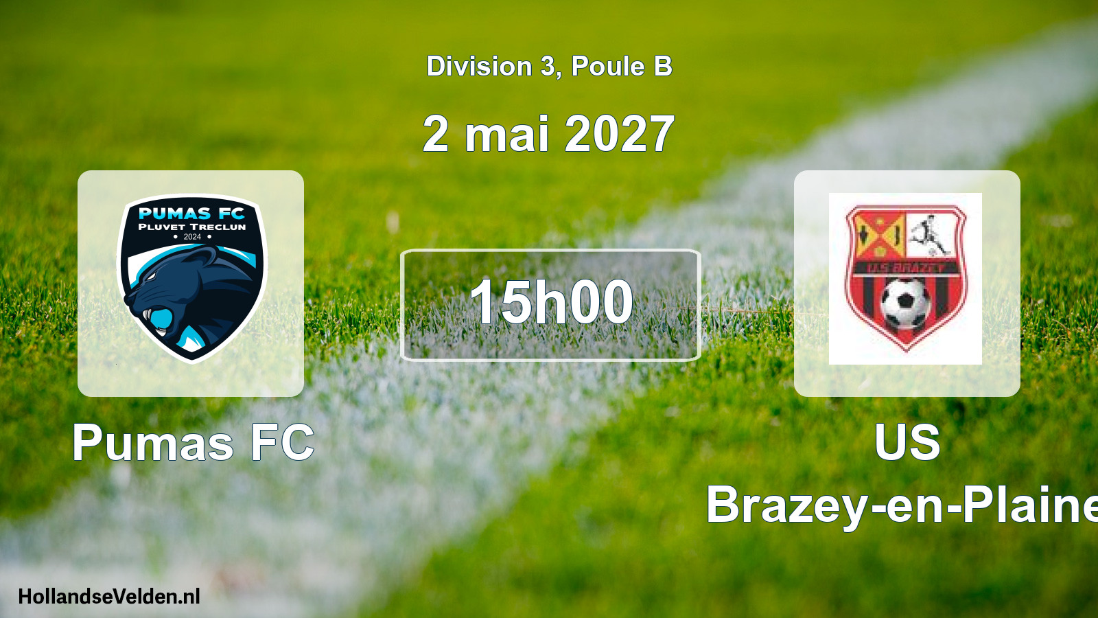 Scheduled Match: Pumas FC - US Brazey-en-Plaine (2 May 2027)