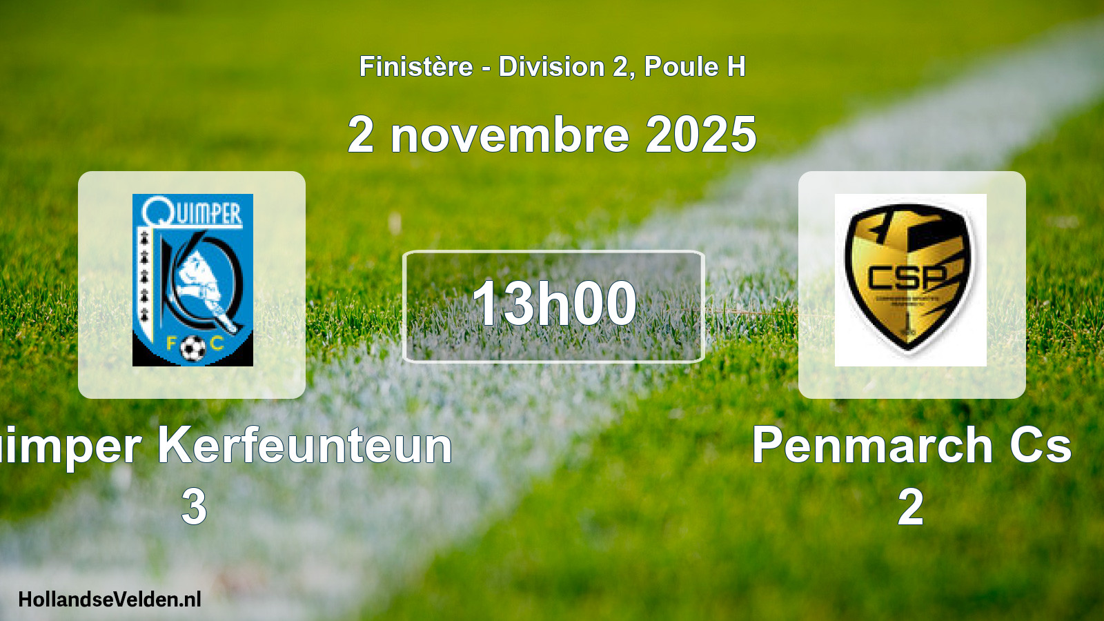 Scheduled Match: Quimper Kerfeunteun 3 - Penmarch Cs 2 (2 November 2025)