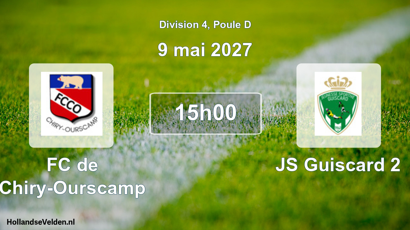 Match programmé: FC de Chiry-Ourscamp - JS Guiscard 2 (9 mai 2027)