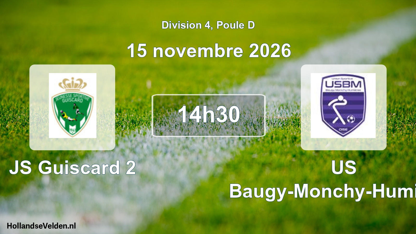 Scheduled Match: JS Guiscard 2 - US Baugy-Monchy-Humières (15 November 2026)