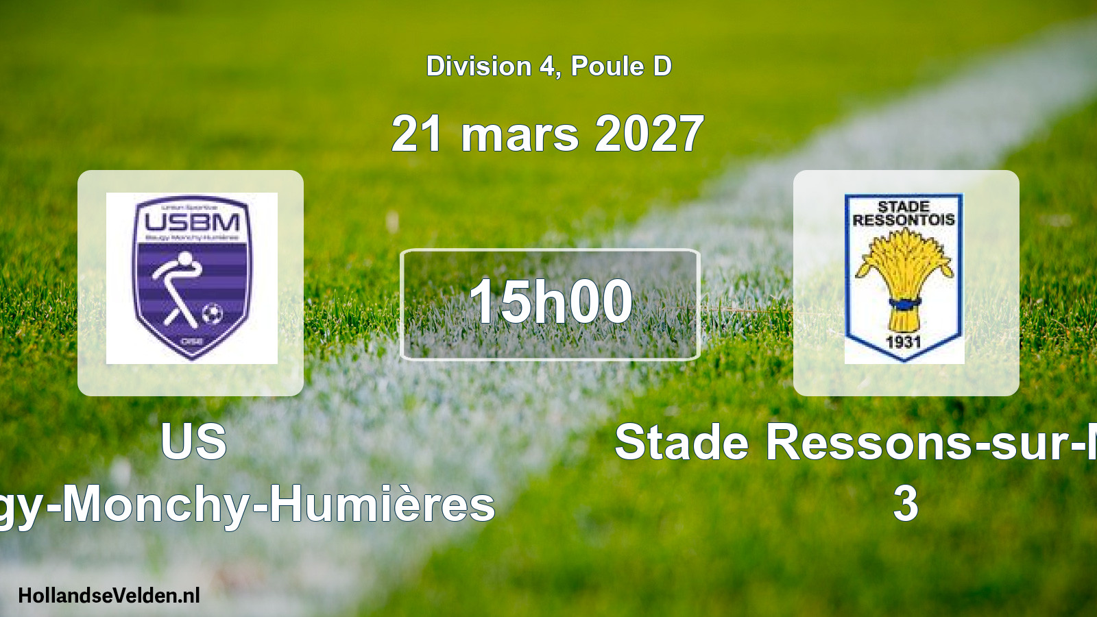 Match programmé: US Baugy-Monchy-Humières - Stade Ressons-sur-Matz 3 (21 mars 2027)
