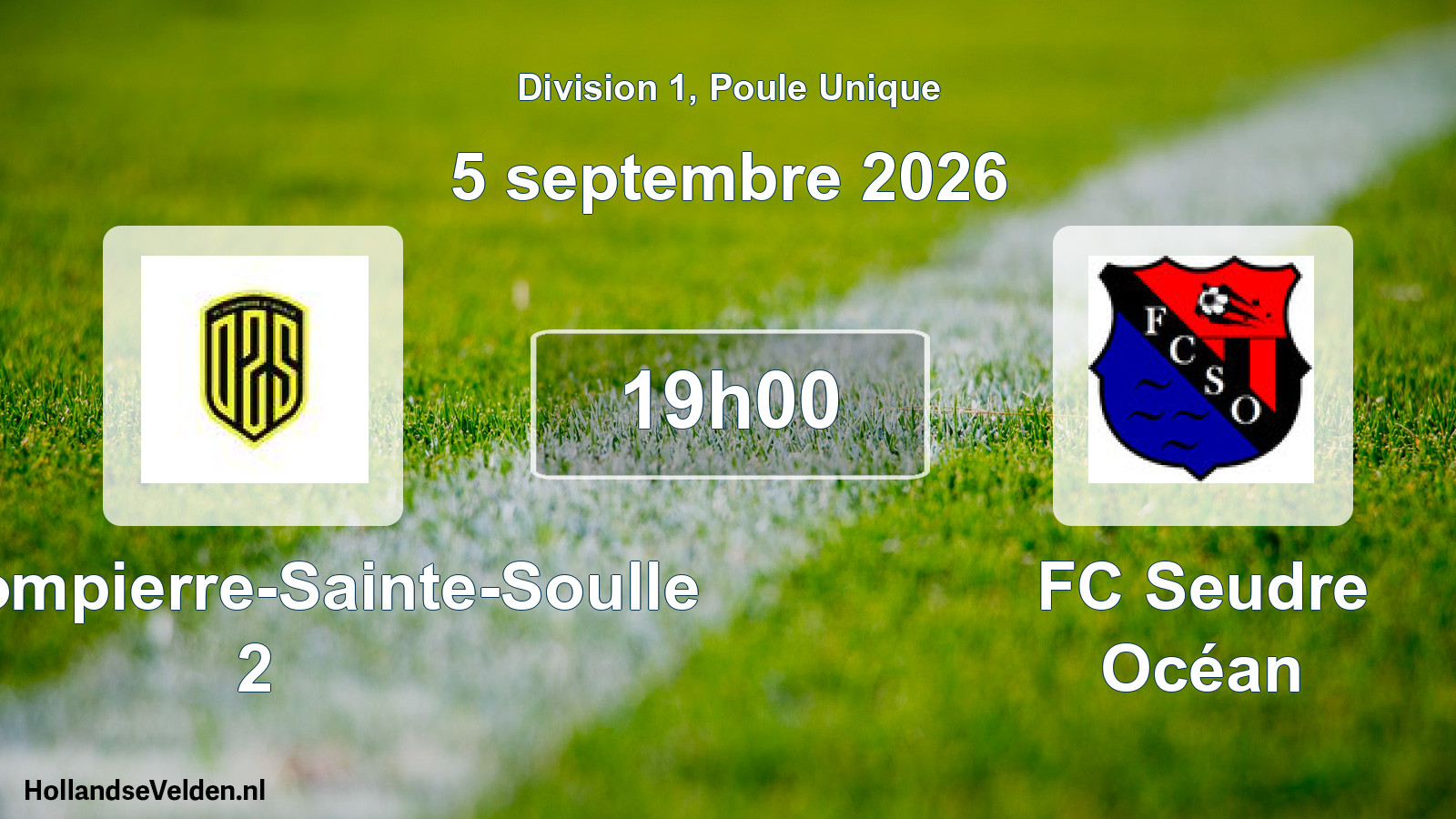 Scheduled Match: FC Dompierre-Sainte-Soulle 2 - FC Seudre Océan (5 September 2026)