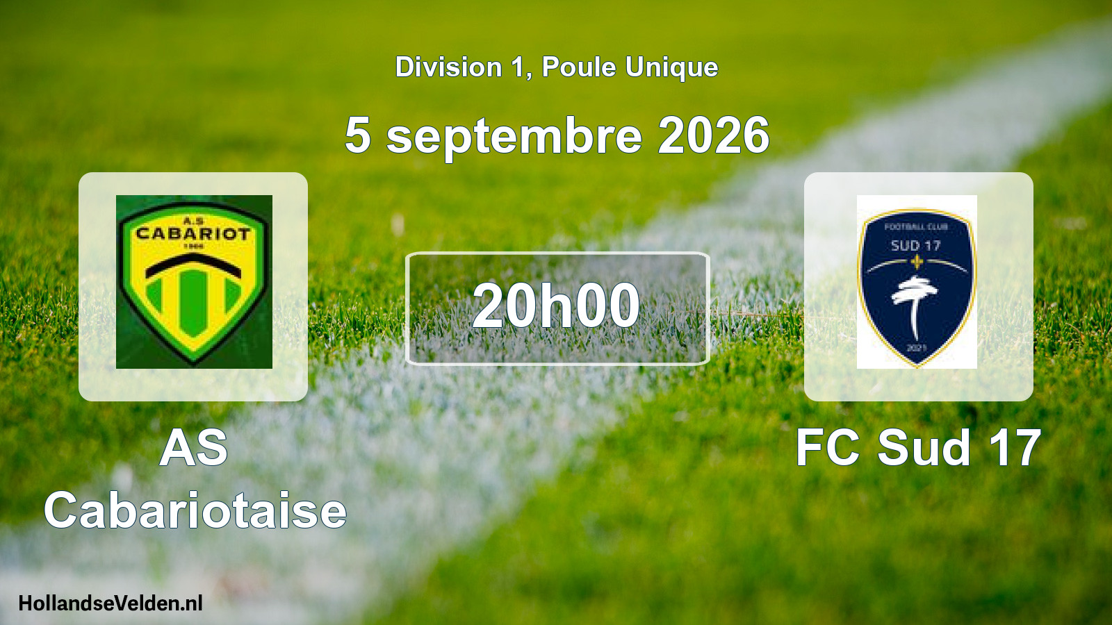 Scheduled Match: AS Cabariotaise - FC Sud 17 (5 September 2026)