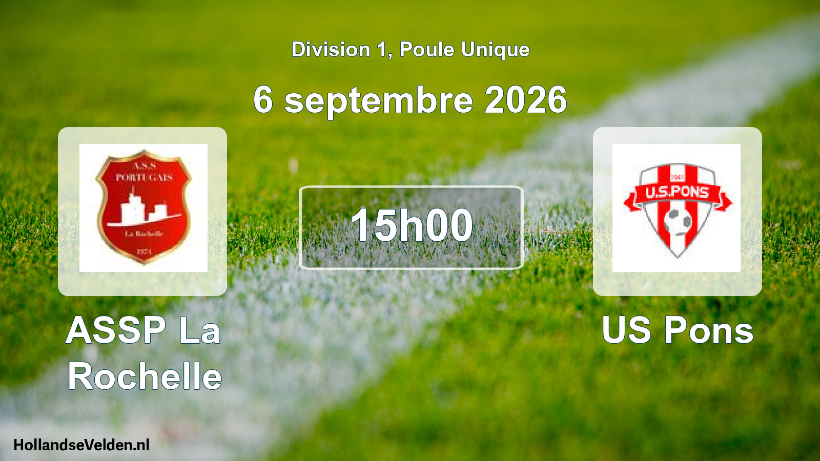 Scheduled Match: ASSP La Rochelle - US Pons (6 September 2026)