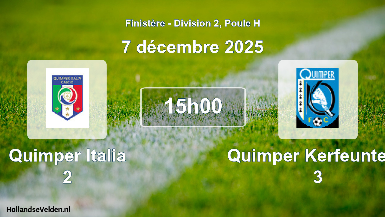 Geplande wedstrijd: Quimper Italia 2 - Quimper Kerfeunteun 3 (7 décembre 2025)