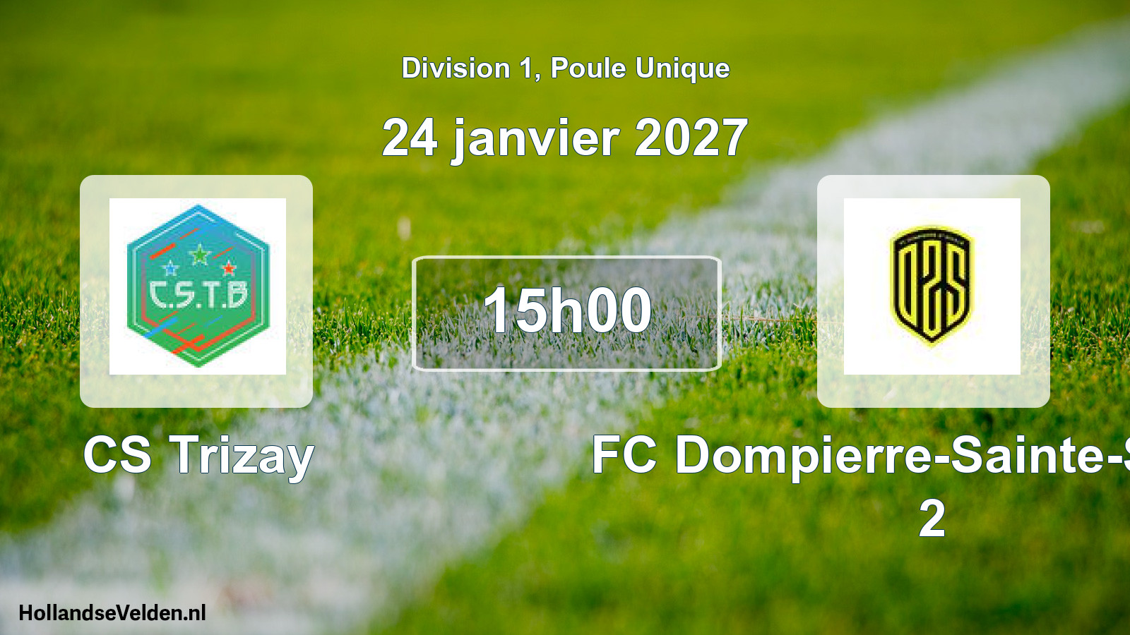 Geplande wedstrijd: CS Trizay - FC Dompierre-Sainte-Soulle 2 (24 januari 2027)