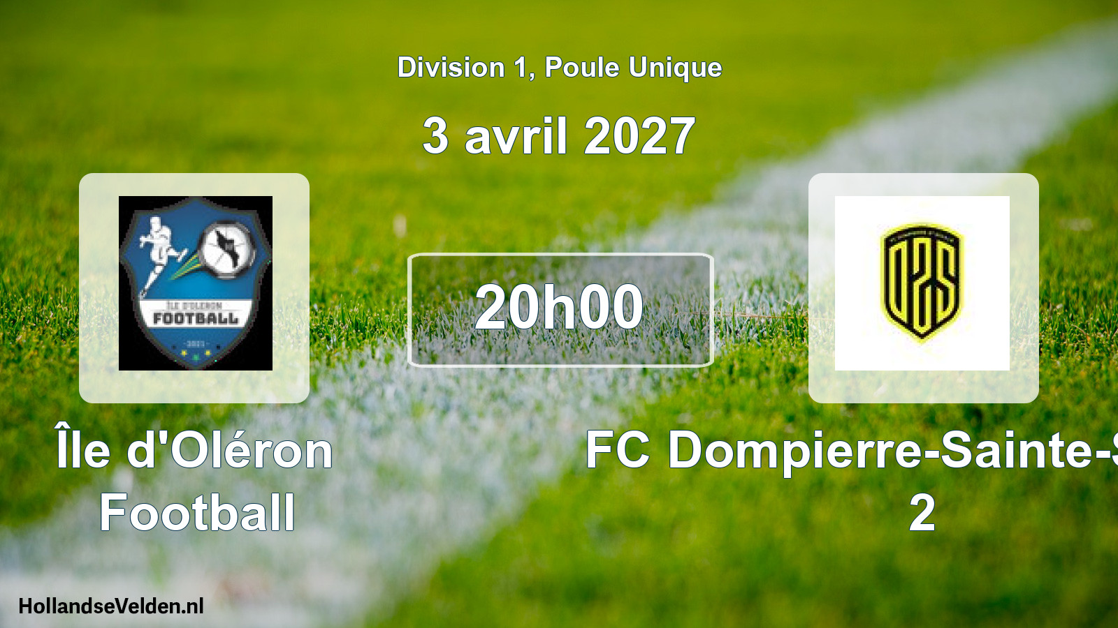 Geplande wedstrijd: Île d'Oléron Football - FC Dompierre-Sainte-Soulle 2 (3 april 2027)