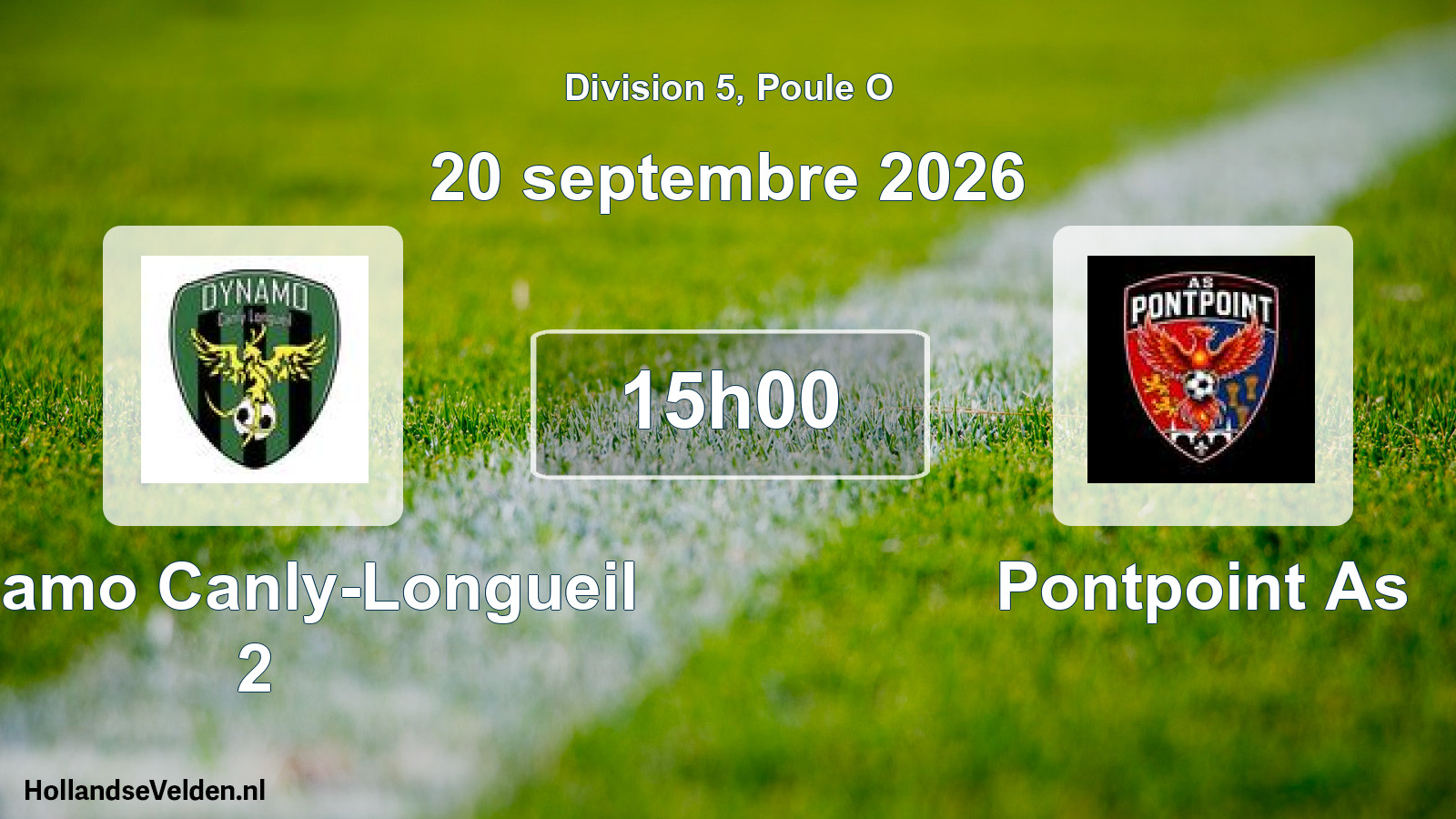 Scheduled Match: Dynamo Canly-Longueil 2 - Pontpoint As (20 September 2026)
