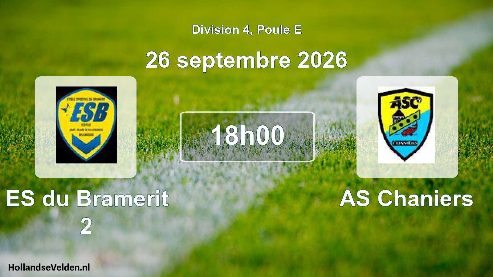 Scheduled Match: ES du Bramerit 2 - AS Chaniers (26 September 2026)