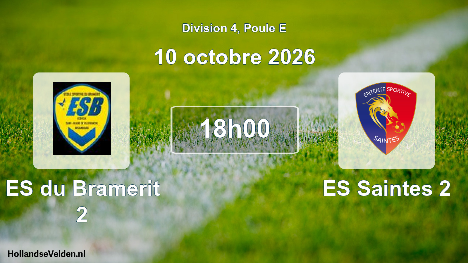 Scheduled Match: ES du Bramerit 2 - ES Saintes 2 (10 October 2026)