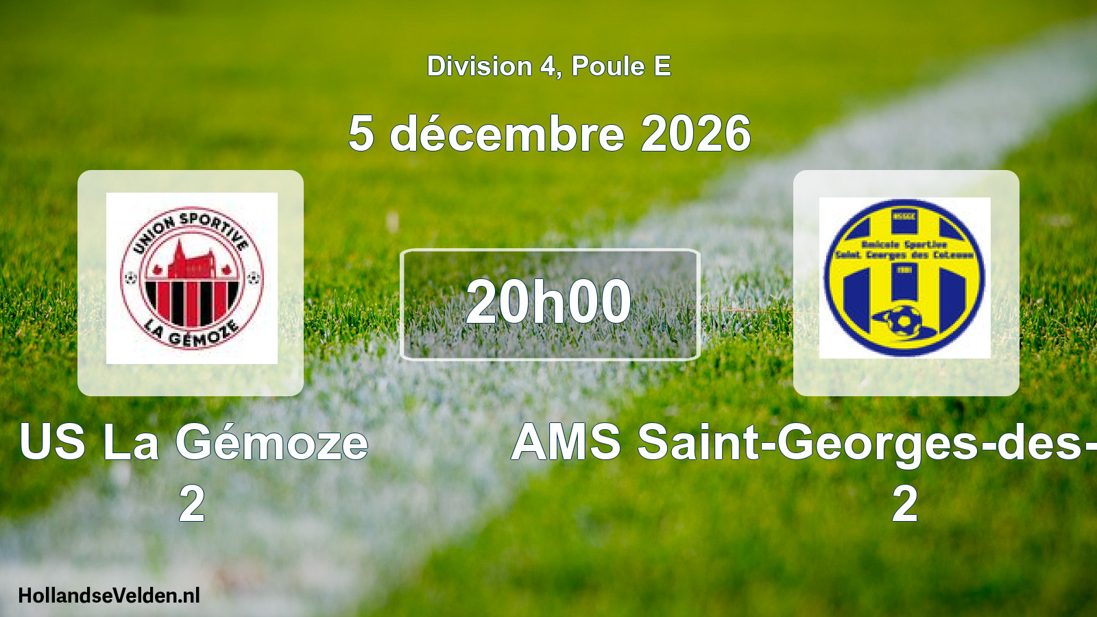Scheduled Match: US La Gémoze 2 - AMS Saint-Georges-des-Côteaux 2 (5 December 2026)