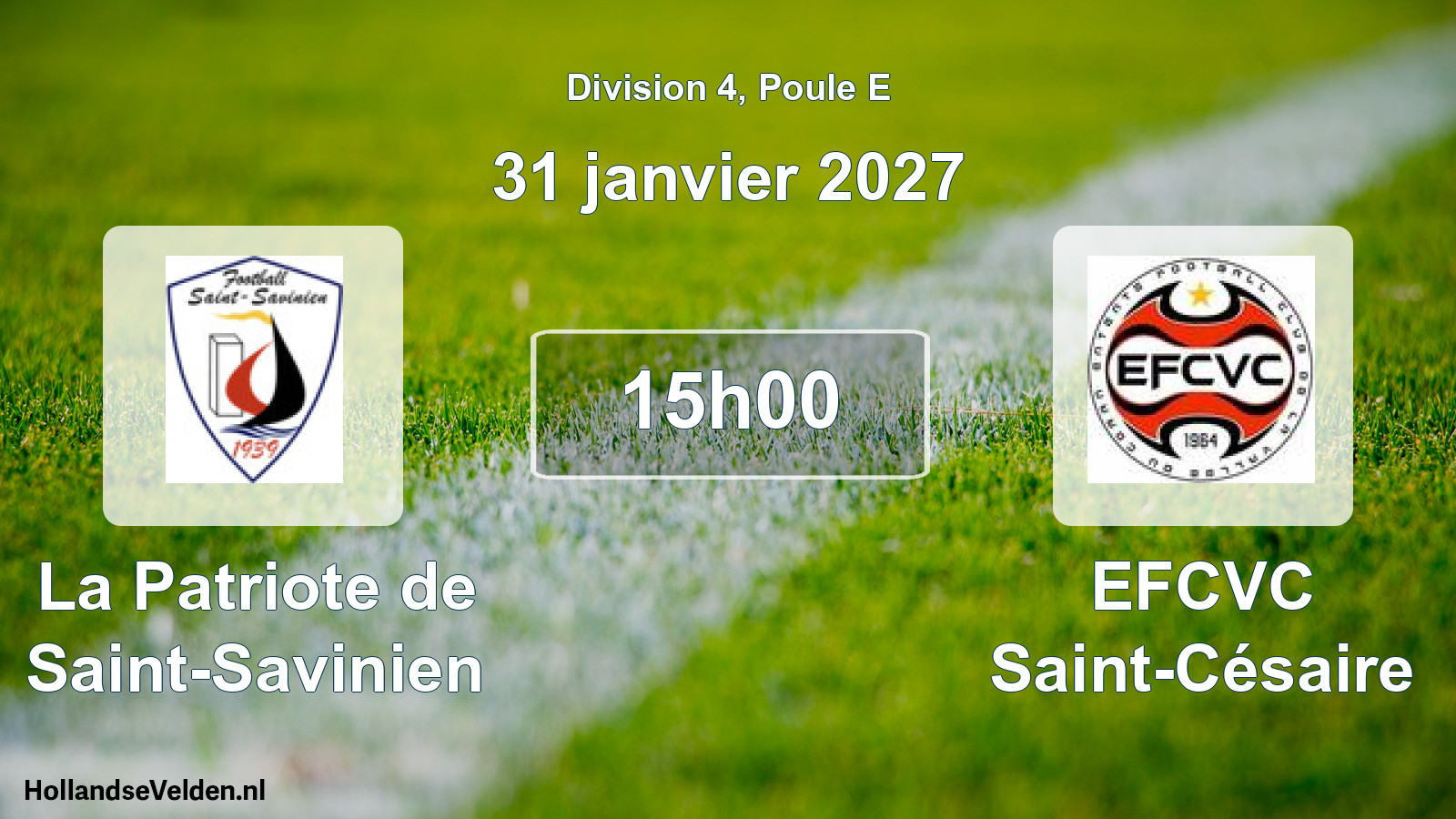 Scheduled Match: La Patriote de Saint-Savinien - EFCVC Saint-Césaire (31 January 2027)