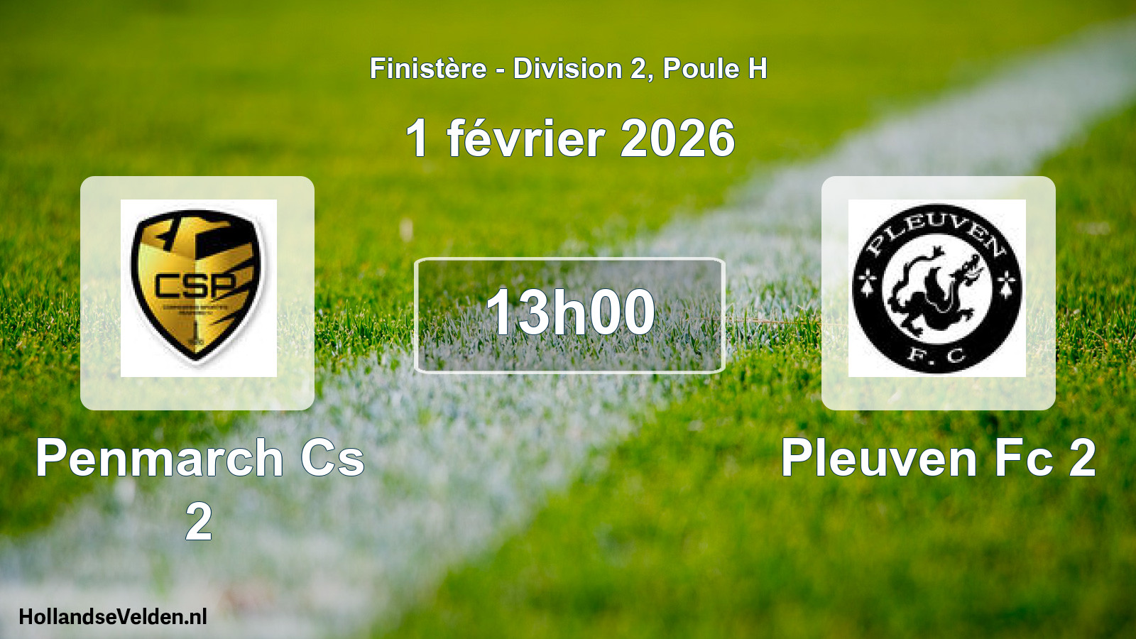 Scheduled Match: Penmarch Cs 2 - Pleuven Fc 2 (1 February 2026)