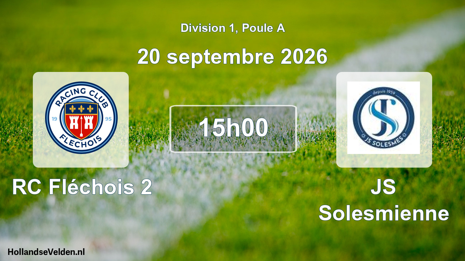Match programmé: RC Fléchois 2 - JS Solesmienne (20 septembre 2026)