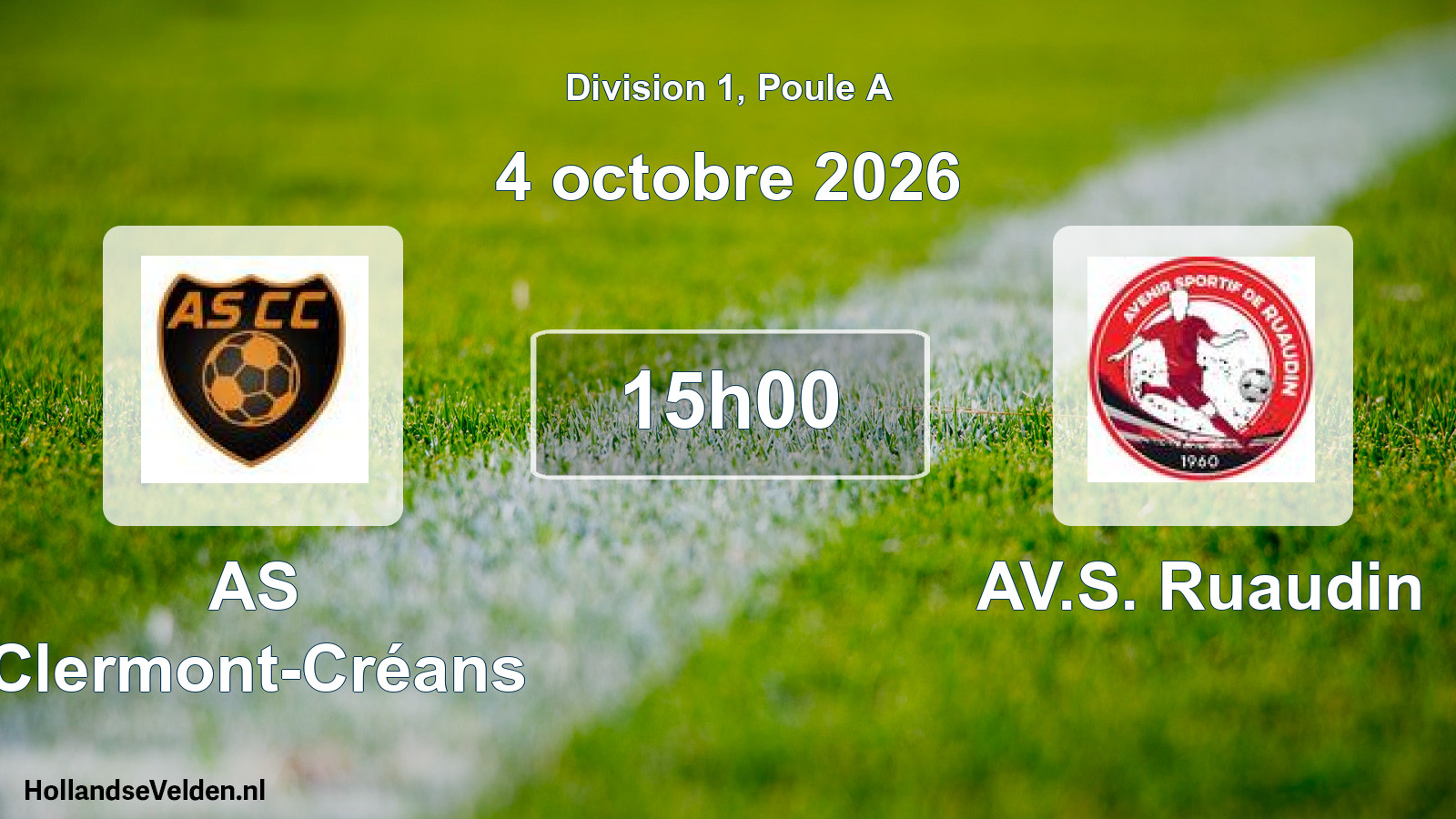 Match programmé: AS Clermont-Créans - AV.S. Ruaudin (4 octobre 2026)