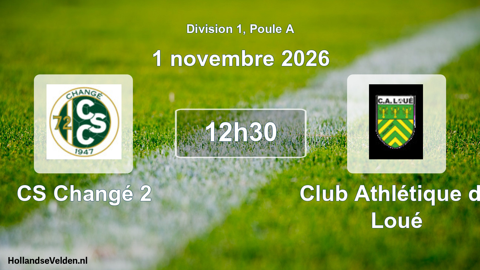 Match programmé: CS Changé 2 - Club Athlétique de Loué (1 novembre 2026)