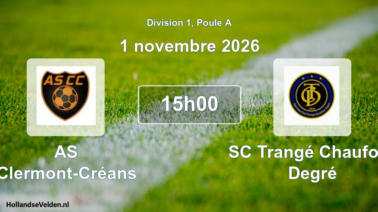 Match programmé: AS Clermont-Créans - SC Trangé Chaufour Degré (1 novembre 2026)