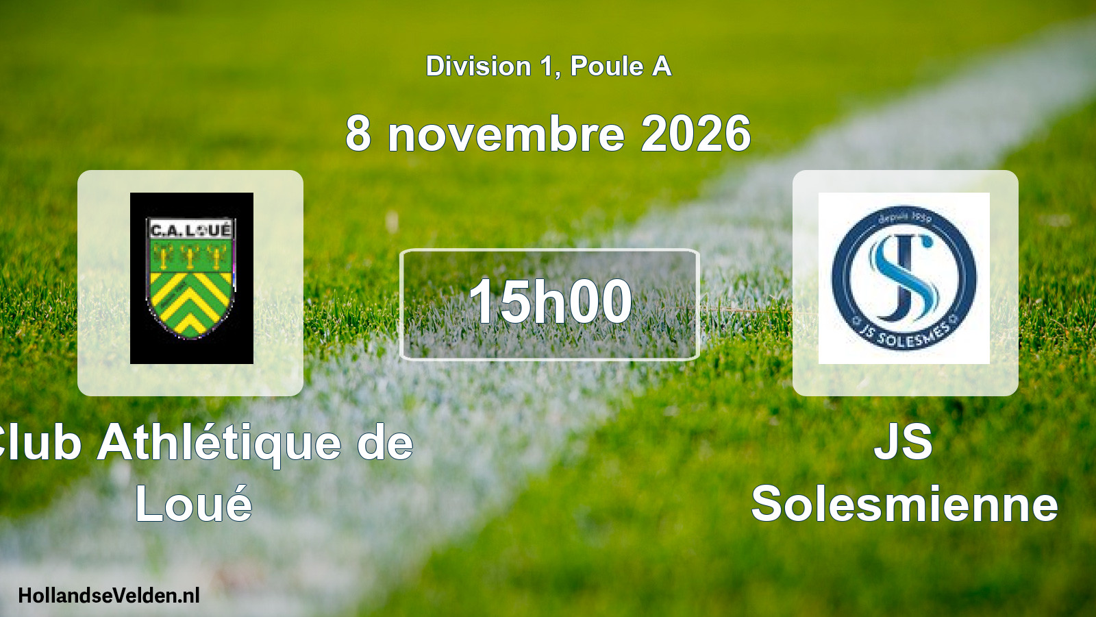 Match programmé: Club Athlétique de Loué - JS Solesmienne (8 novembre 2026)