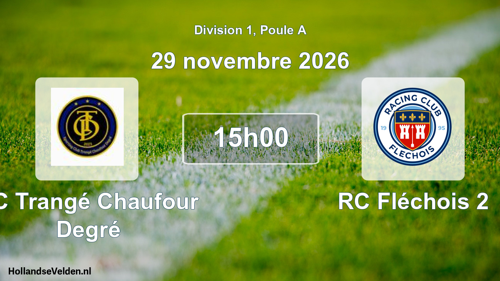 Match programmé: SC Trangé Chaufour Degré - RC Fléchois 2 (29 novembre 2026)