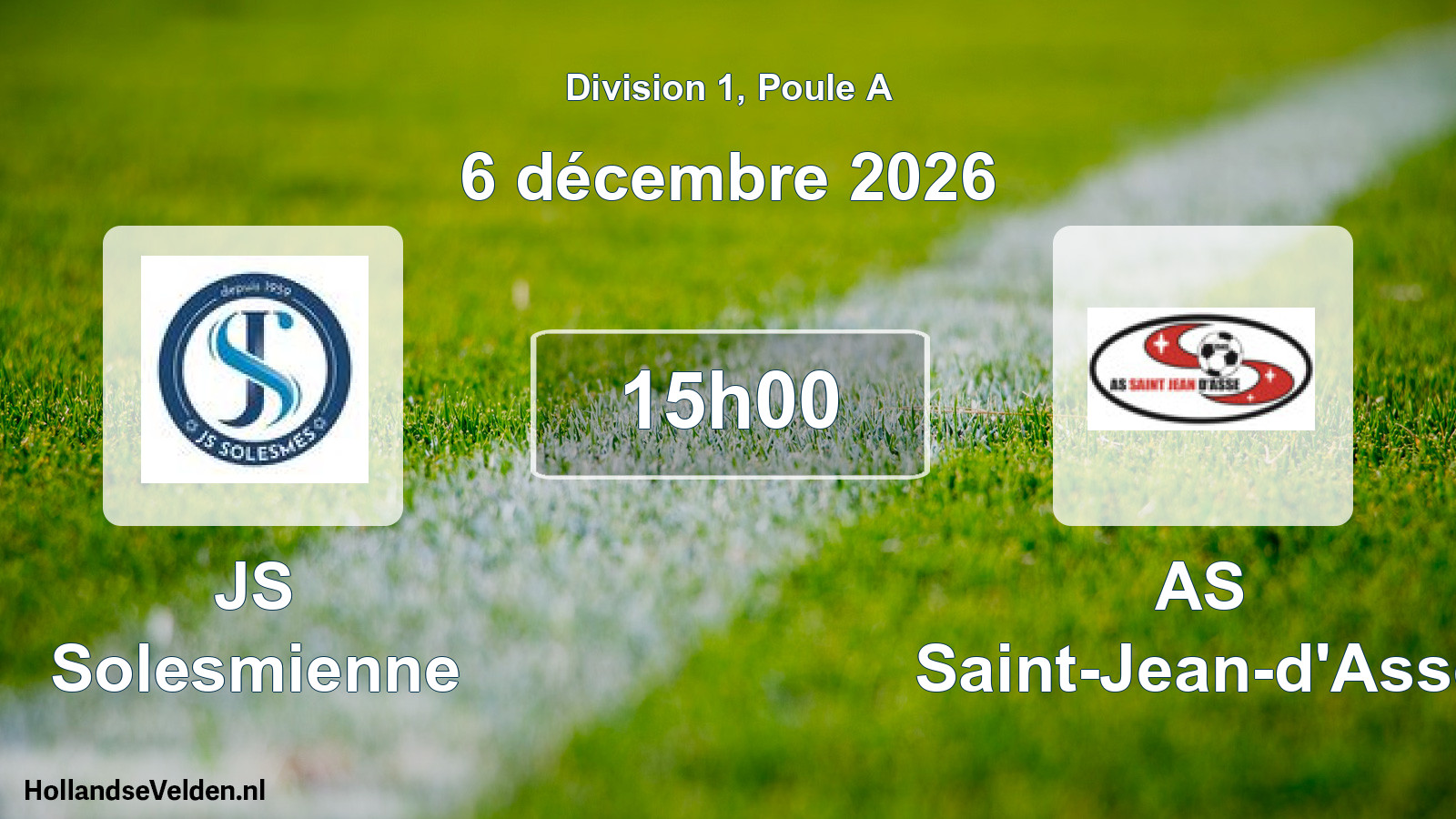 Match programmé: JS Solesmienne - AS Saint-Jean-d'Assé (6 décembre 2026)
