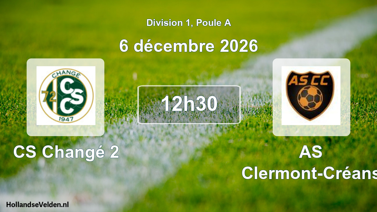 Match programmé: CS Changé 2 - AS Clermont-Créans (6 décembre 2026)