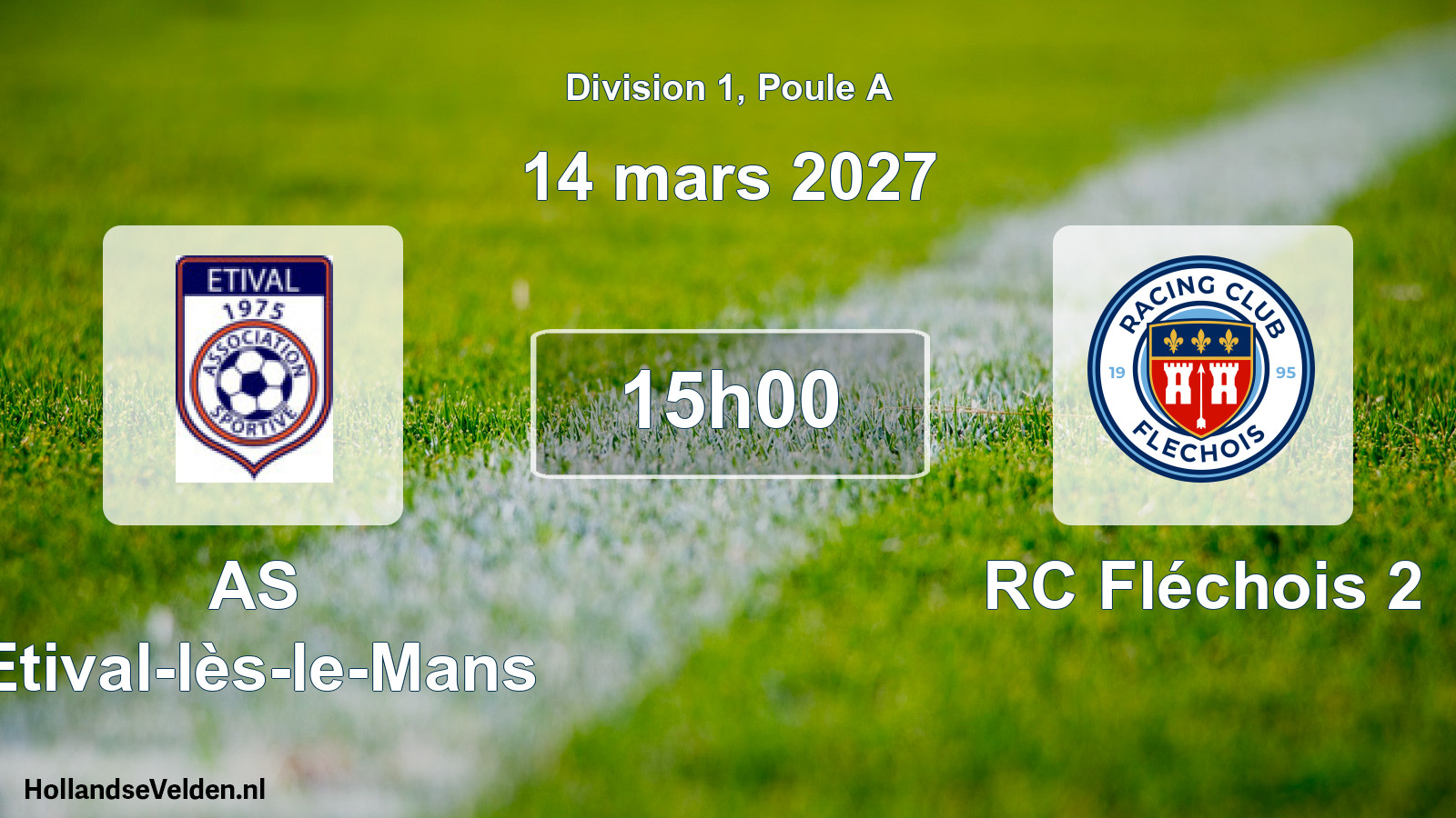 Match programmé: AS Etival-lès-le-Mans - RC Fléchois 2 (14 mars 2027)