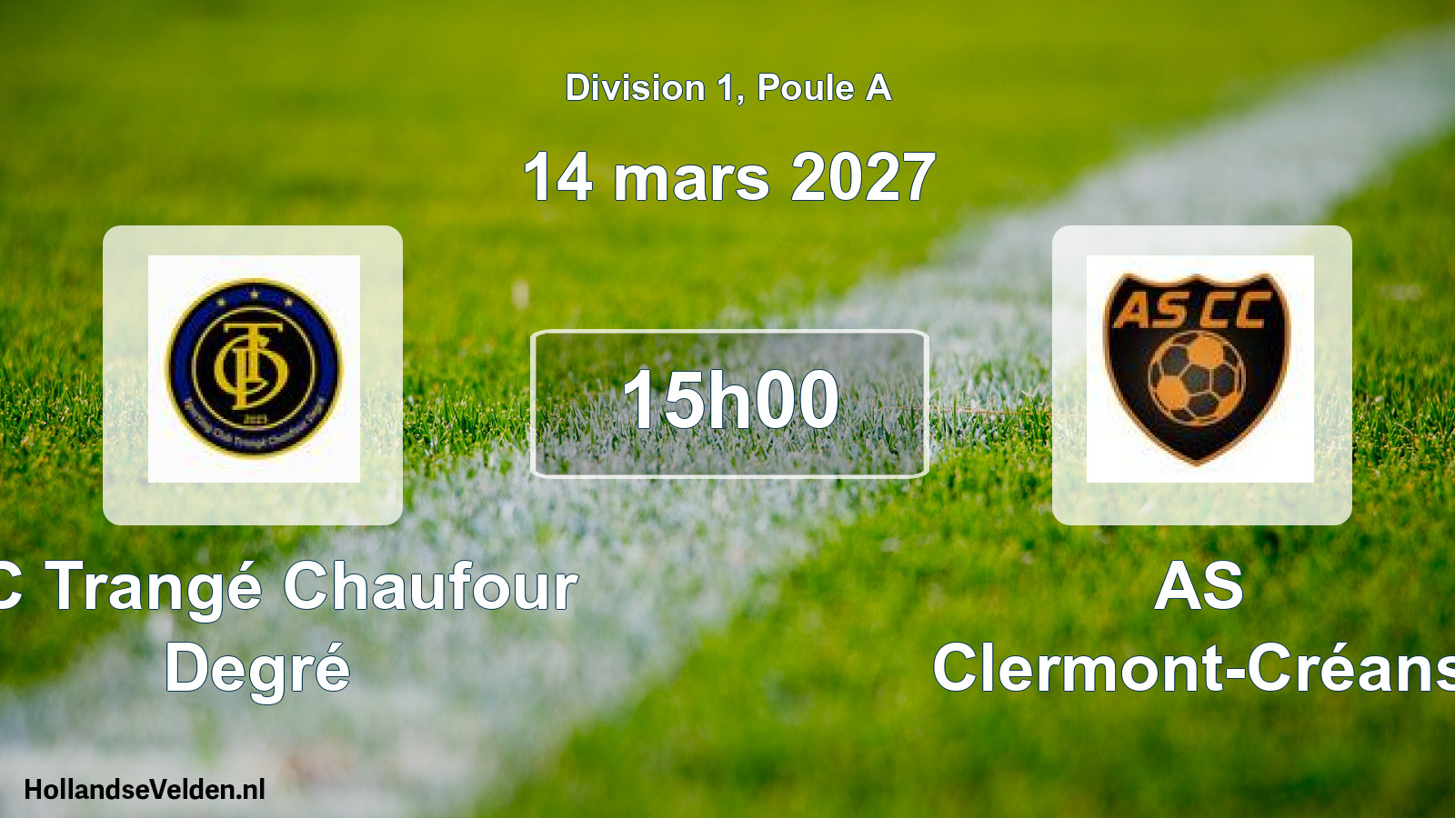 Match programmé: SC Trangé Chaufour Degré - AS Clermont-Créans (14 mars 2027)