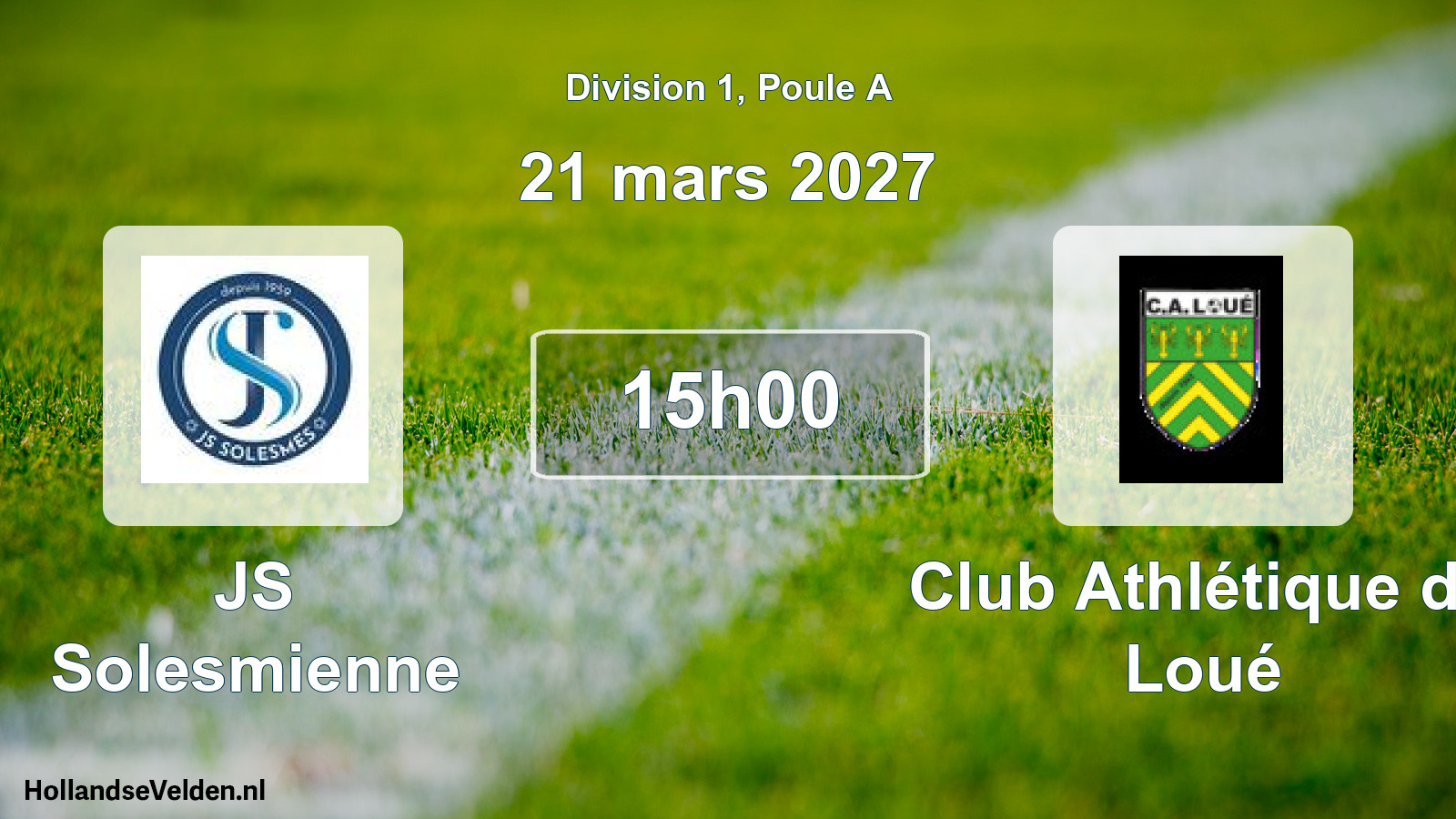 Match programmé: JS Solesmienne - Club Athlétique de Loué (21 mars 2027)