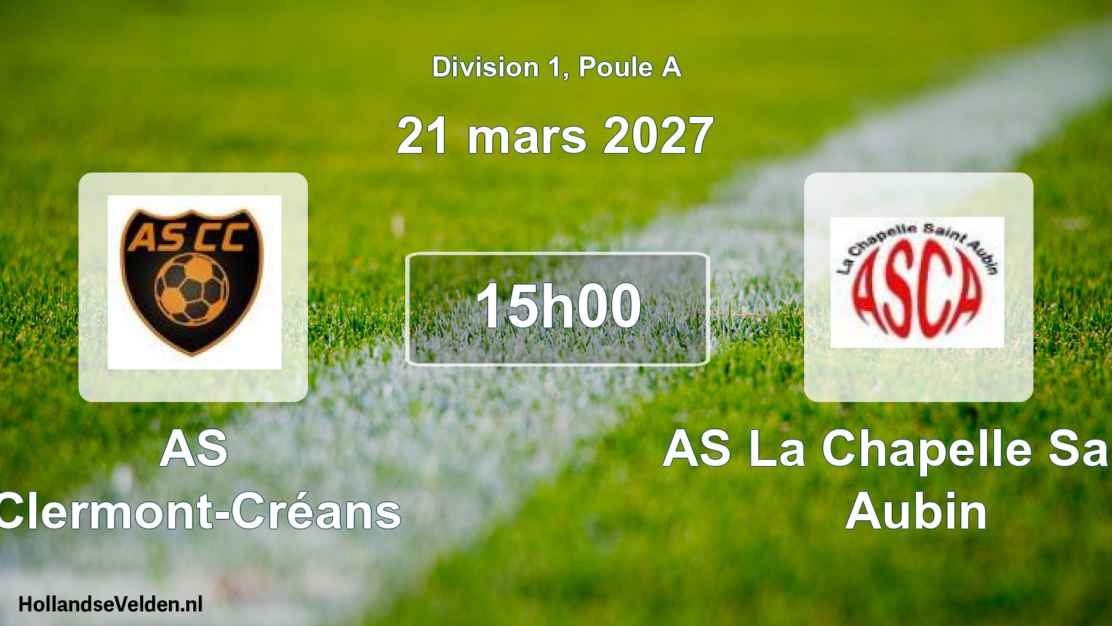 Match programmé: AS Clermont-Créans - AS La Chapelle Saint Aubin (21 mars 2027)
