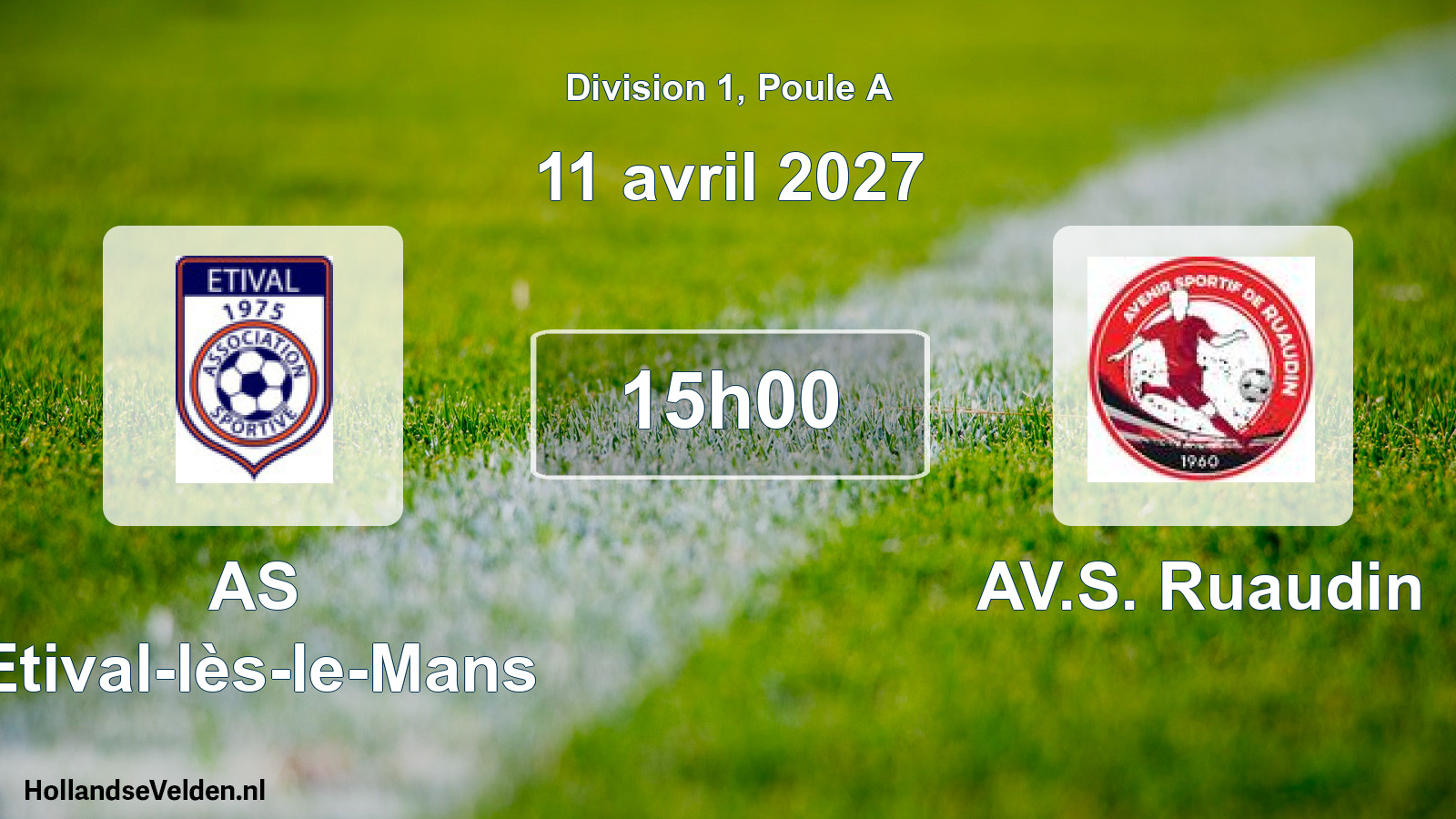 Match programmé: AS Etival-lès-le-Mans - AV.S. Ruaudin (11 avril 2027)