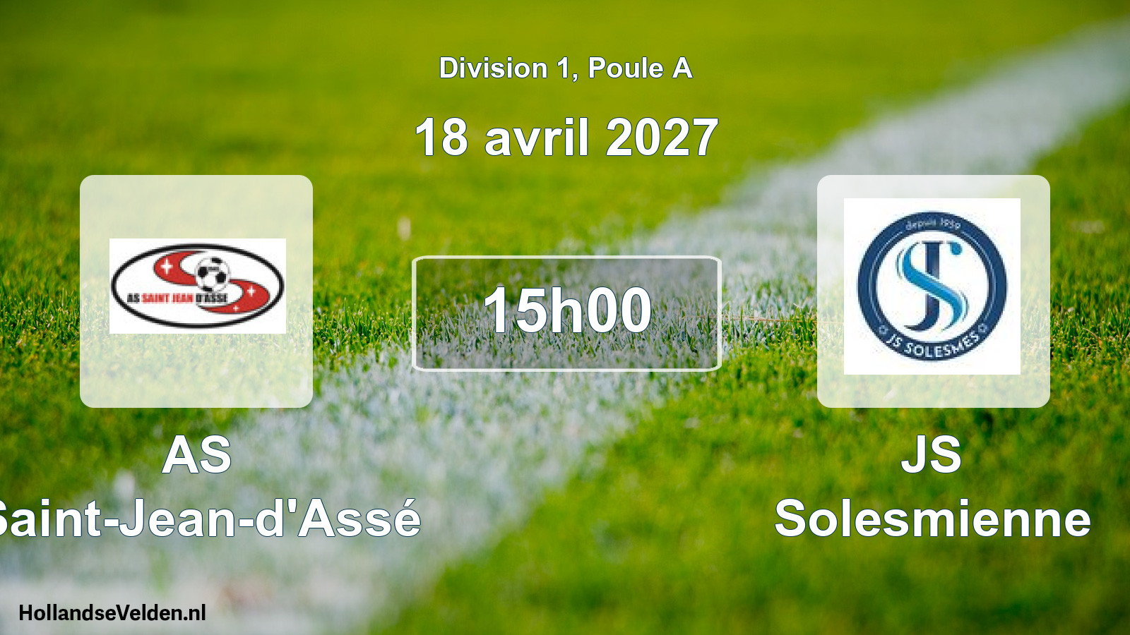 Match programmé: AS Saint-Jean-d'Assé - JS Solesmienne (18 avril 2027)