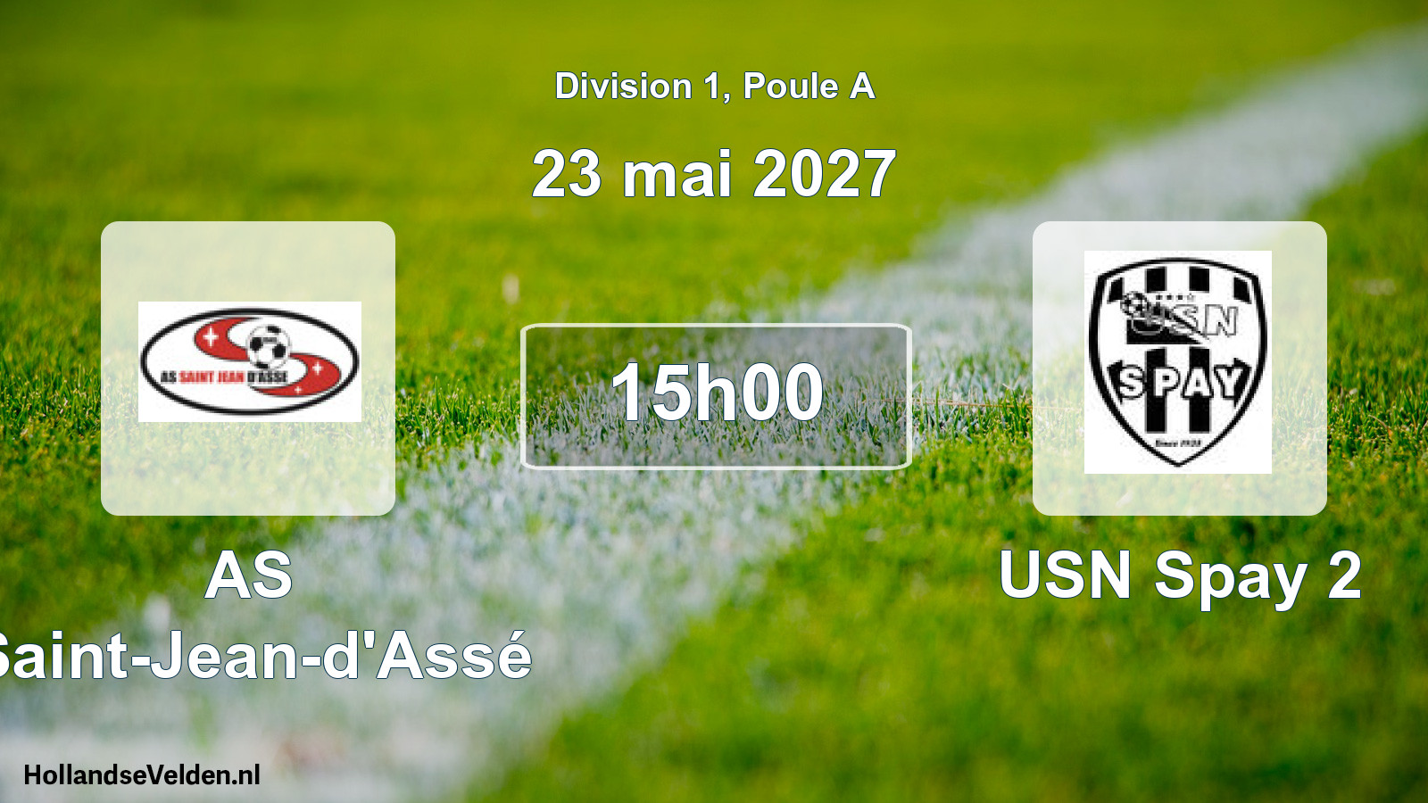 Match programmé: AS Saint-Jean-d'Assé - USN Spay 2 (23 mai 2027)