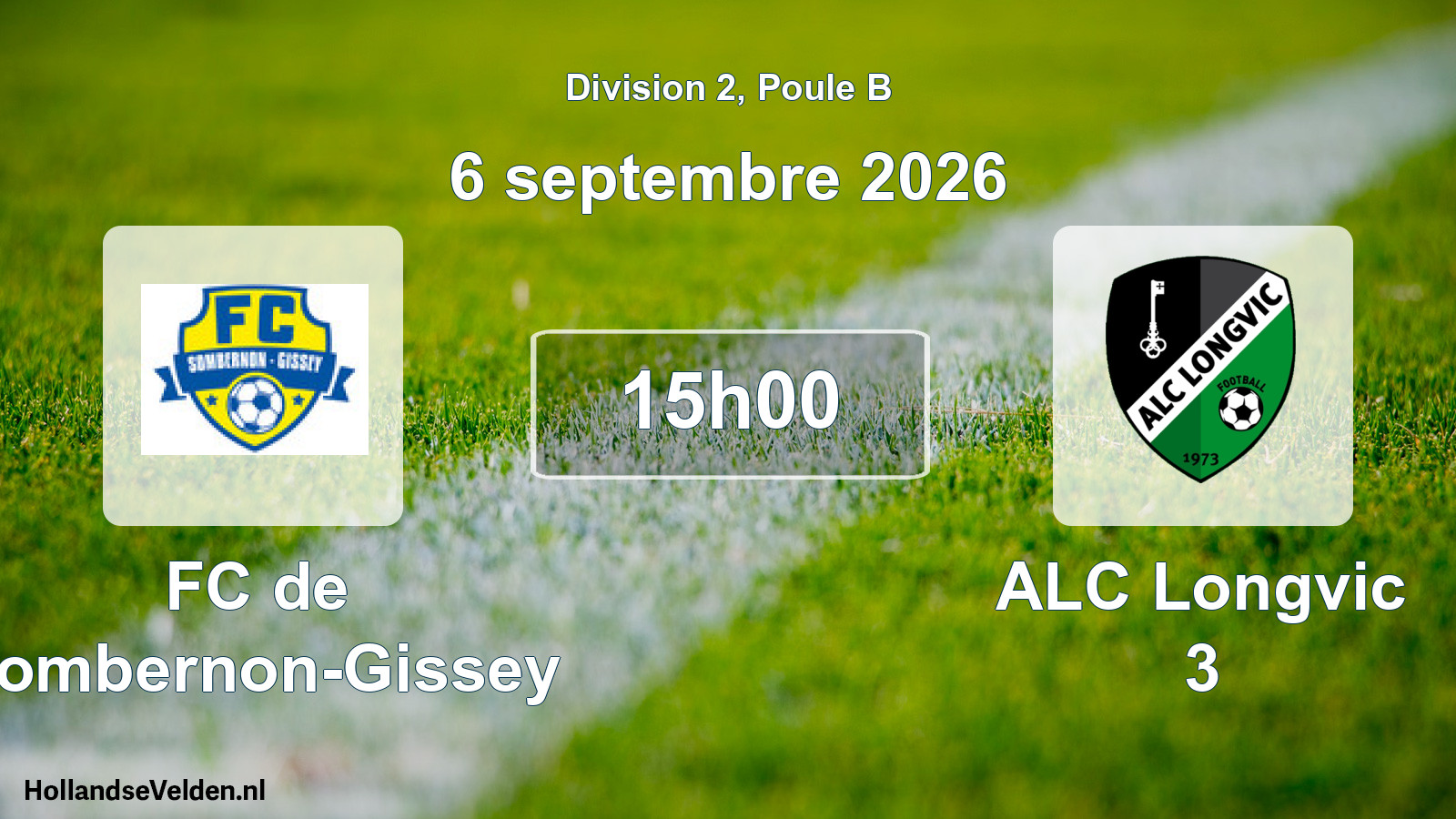 Scheduled Match: FC de Sombernon-Gissey - ALC Longvic 3 (6 September 2026)