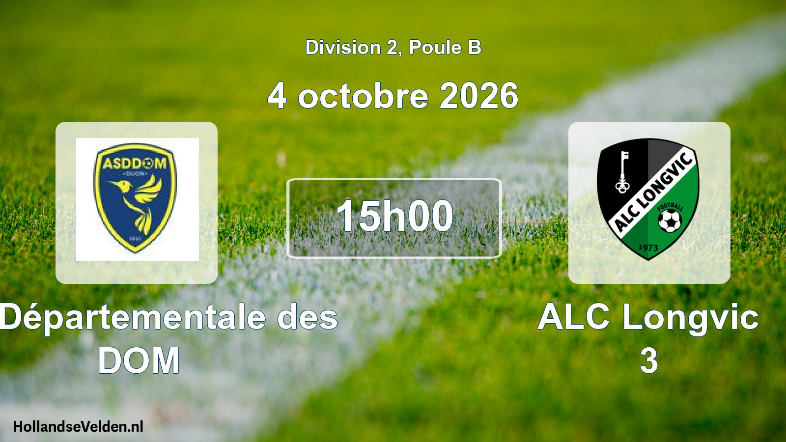 Scheduled Match: AS Départementale des DOM - ALC Longvic 3 (4 October 2026)