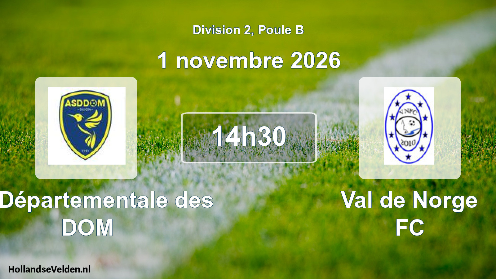 Scheduled Match: AS Départementale des DOM - Val de Norge FC (1 November 2026)