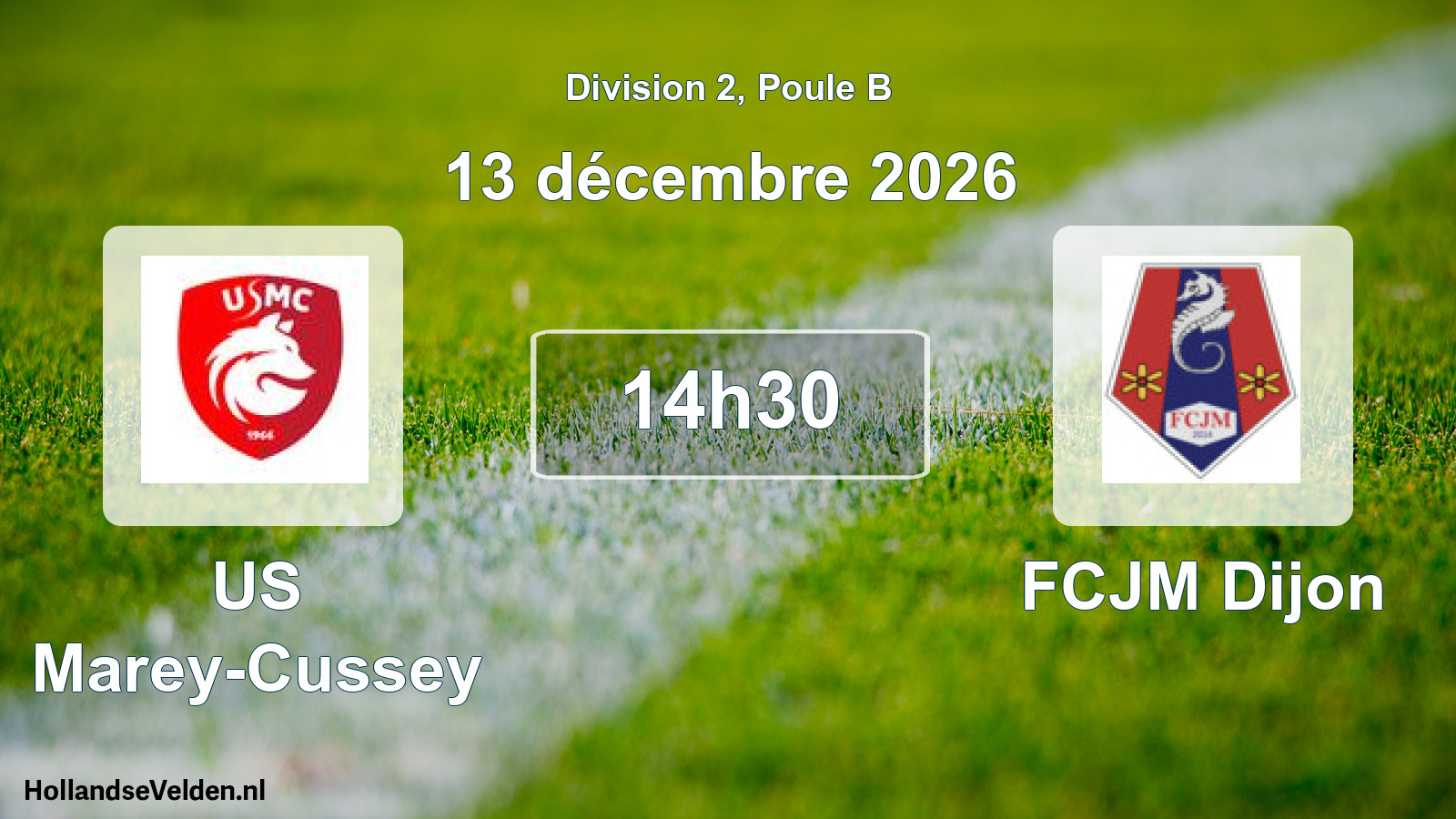 Scheduled Match: US Marey-Cussey - FCJM Dijon (13 December 2026)
