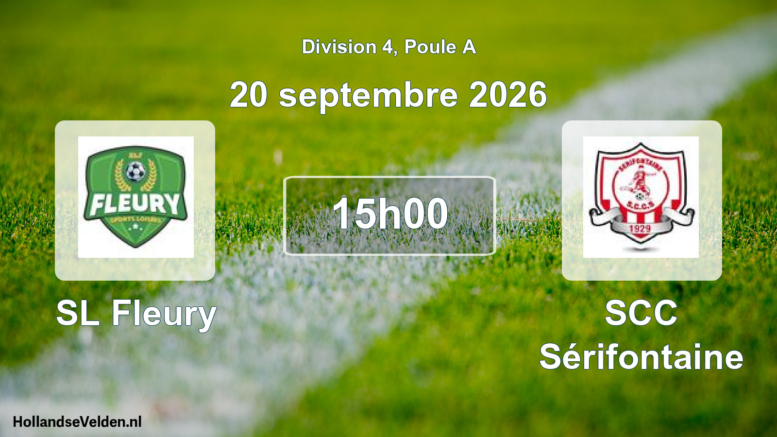 Geplande wedstrijd: SL Fleury - SCC Sérifontaine (20 september 2026)