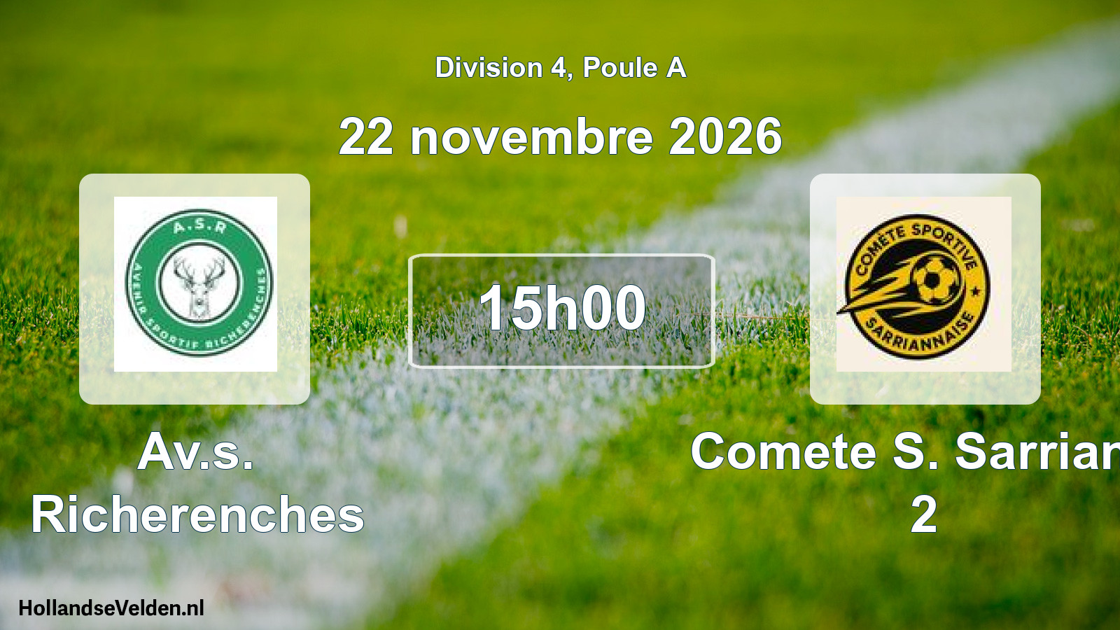 Scheduled Match: Av.s. Richerenches - Comete S. Sarrians 2 (22 November 2026)