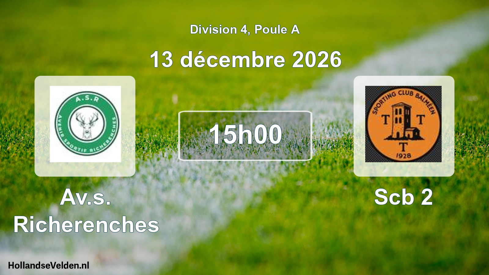 Match programmé: Av.s. Richerenches - Scb 2 (13 décembre 2026)