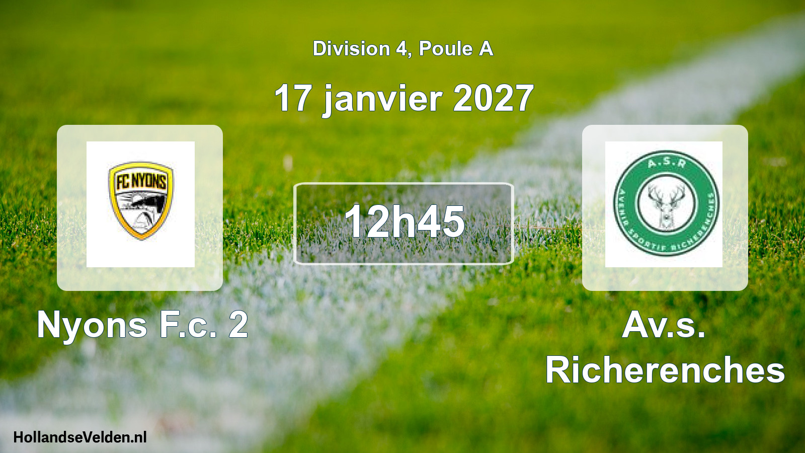 Geplande wedstrijd: Nyons F.c. 2 - Av.s. Richerenches (17 januari 2027)