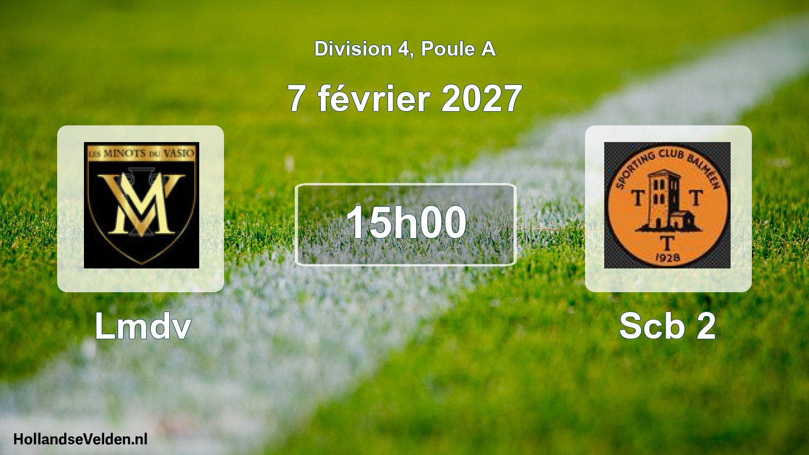 Match programmé: Lmdv - Scb 2 (7 février 2027)
