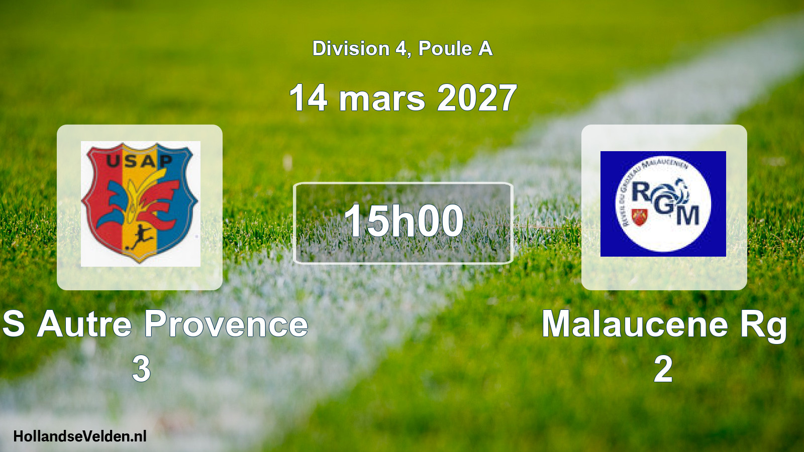 Geplande wedstrijd: US Autre Provence 3 - Malaucene Rg 2 (14 maart 2027)