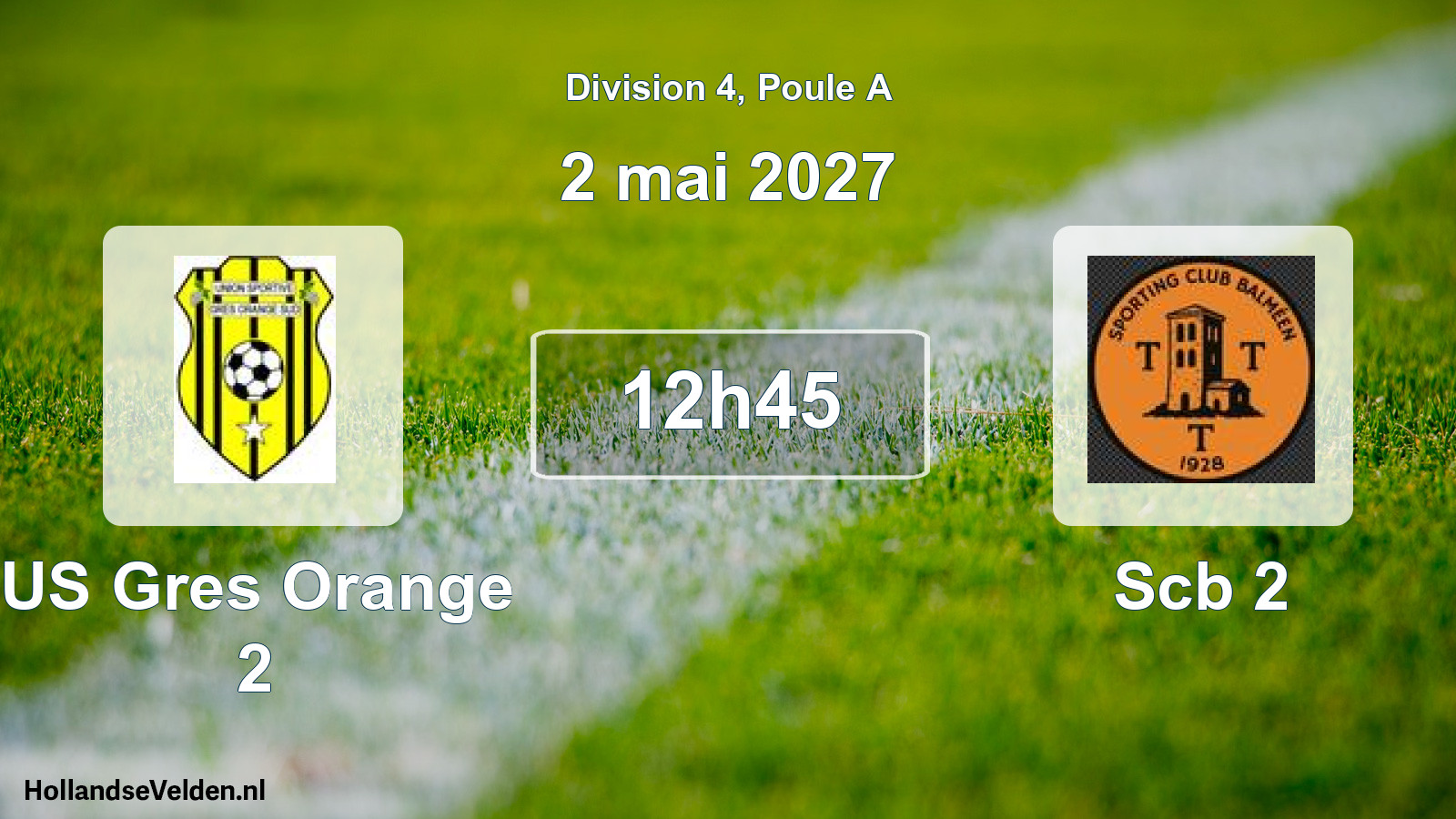 Scheduled Match: US Gres Orange 2 - Scb 2 (2 May 2027)