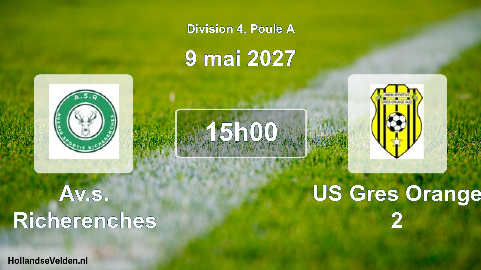 Scheduled Match: Av.s. Richerenches - US Gres Orange 2 (9 May 2027)