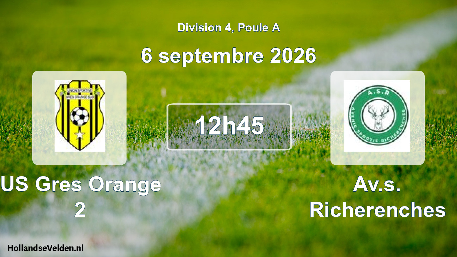 Scheduled Match: US Gres Orange 2 - Av.s. Richerenches (6 September 2026)