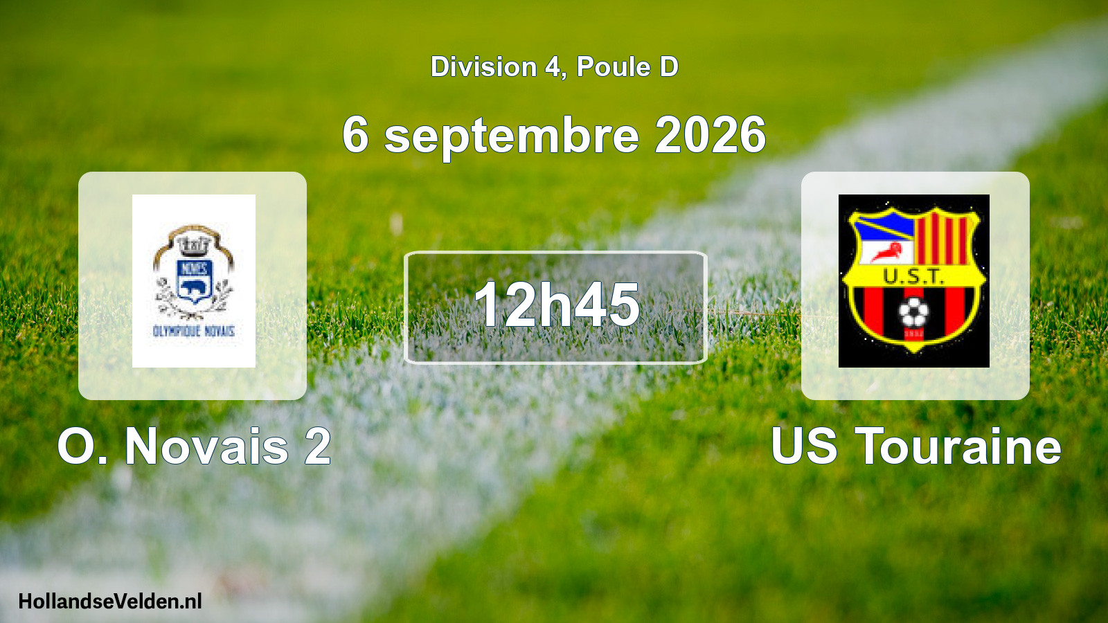Geplande wedstrijd: O. Novais 2 - US Touraine (6 september 2026)