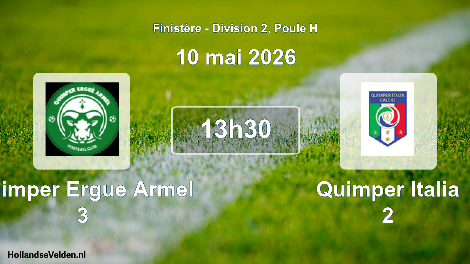 Geplande wedstrijd: Quimper Ergue Armel 3 - Quimper Italia 2 (10 mai 2026)