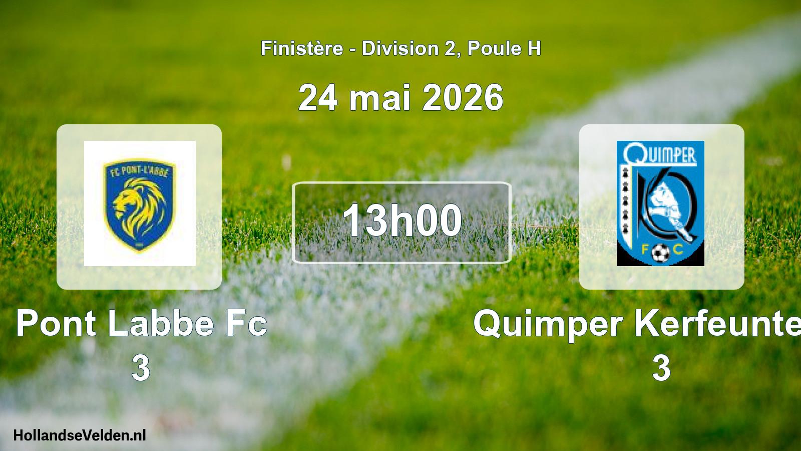 Scheduled Match: Pont Labbe Fc 3 - Quimper Kerfeunteun 3 (24 May 2026)