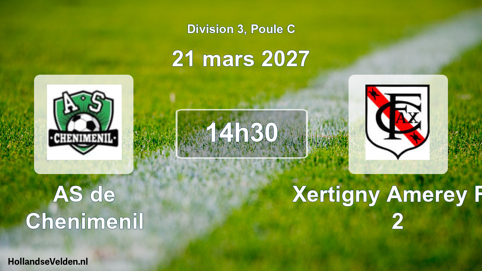 Match programmé: AS de Chenimenil - Xertigny Amerey FC 2 (21 mars 2027)