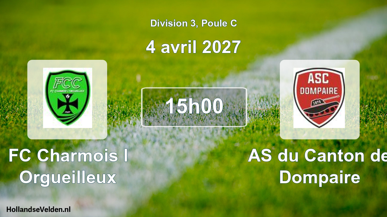 Match programmé: FC Charmois l Orgueilleux - AS du Canton de Dompaire (4 avril 2027)